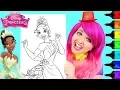 Coloring Tiana Disney Princess and the Frog Coloring Page Prismacolor Markers KiMMi THE CLOWN