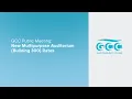 GCC Public Meeting New Multipurpose Auditorium Building 300 Rates