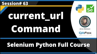current - url command in Selenium Python Session 63