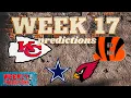 NFL week 17 Predictions