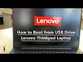 How to Boot from USB Drive - Lenovo Thinkpad Laptop