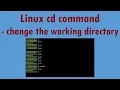 Linux cd command - change the working directory