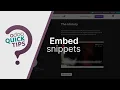 Odoo Quick Tips - Embed snippets Website