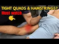 Leg Pain Relief in Minutes Quads Hamstrings FIX Deep Tissue Massage Scraping Therapy ASMR