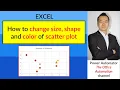 How to change color size and shape of individual scatter plot chart points in Excel