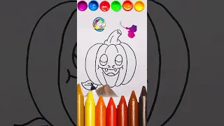 How To Draw Pumpkin Step By step Pumpkin Drawing And Coloring Coloring Page For Kids