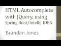 Add a simple JQuery Autocomplete to HTML with Thymeleaf