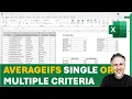 AVERAGEIFS Function Excel Single or Multiple Criteria AVERAGEIFS Between Two Dates