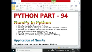 NumPy In Python Create NumPy Array Application Features Of NumPy EnhanceCodeLearning