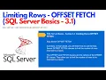 How to limit rows using OFFSET FETCH Beginners Guide SQL Tutorial