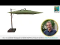 Treasure Garden 10 x 13 AKZ PLUS Cantilever Rectangular Umbrella AKZPRT Sleek Outdoor Coverage