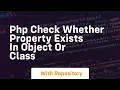 php check whether property exists in object or class