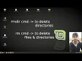 delete files and directories in linux rm command in linux rmdir command in linux