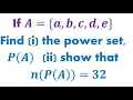 Set 3 - Power set power set of 5 elements English