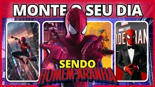 🕷️🕸️ MONTE SEU DIA SENDO O HOMEM ARANHA | Cada Escolha MUDA Seu Destino! | #quiz