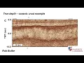True depth - oceanic crust example