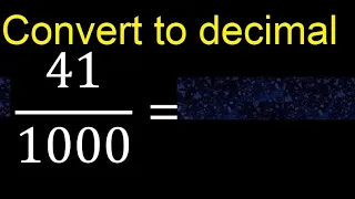 Convert to decimal How To Convert Decimals to Fractions