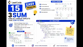 LeetCode 15 3Sum Easy C Solution with Two Pointer Approach