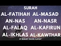 Download Lagu SURAH AL-FATIHAH | AN-NAS | AL-FALAQ | AL-IKHLAS | AL-MASAD | AN-NASR |AL-KAFIRUN | AL-KAWTHAR
