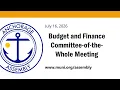 Budget and Finance Committee-of-the-Whole Meeting