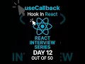useCallback Hook in React React Interview Series
