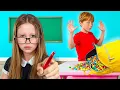 Download Lagu Nastya teaches kids how to do school the right way