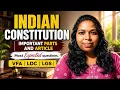 INDIAN CONSTITUTION IMPORTANT PARTS ARTICLES