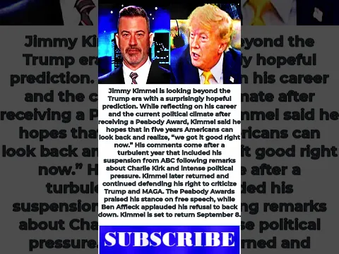 Jimmy Kimmel Makes a BOLD Prediction for America After Trump’s Presidency!
