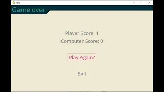 Python PyGame Pong Demo