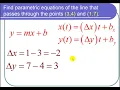 Finding Parametric Equations for a Line