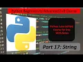 String in Python Python Full Tutorials in Hindi Beginners to Advanced Part 17