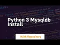 python 3 mysqldb install