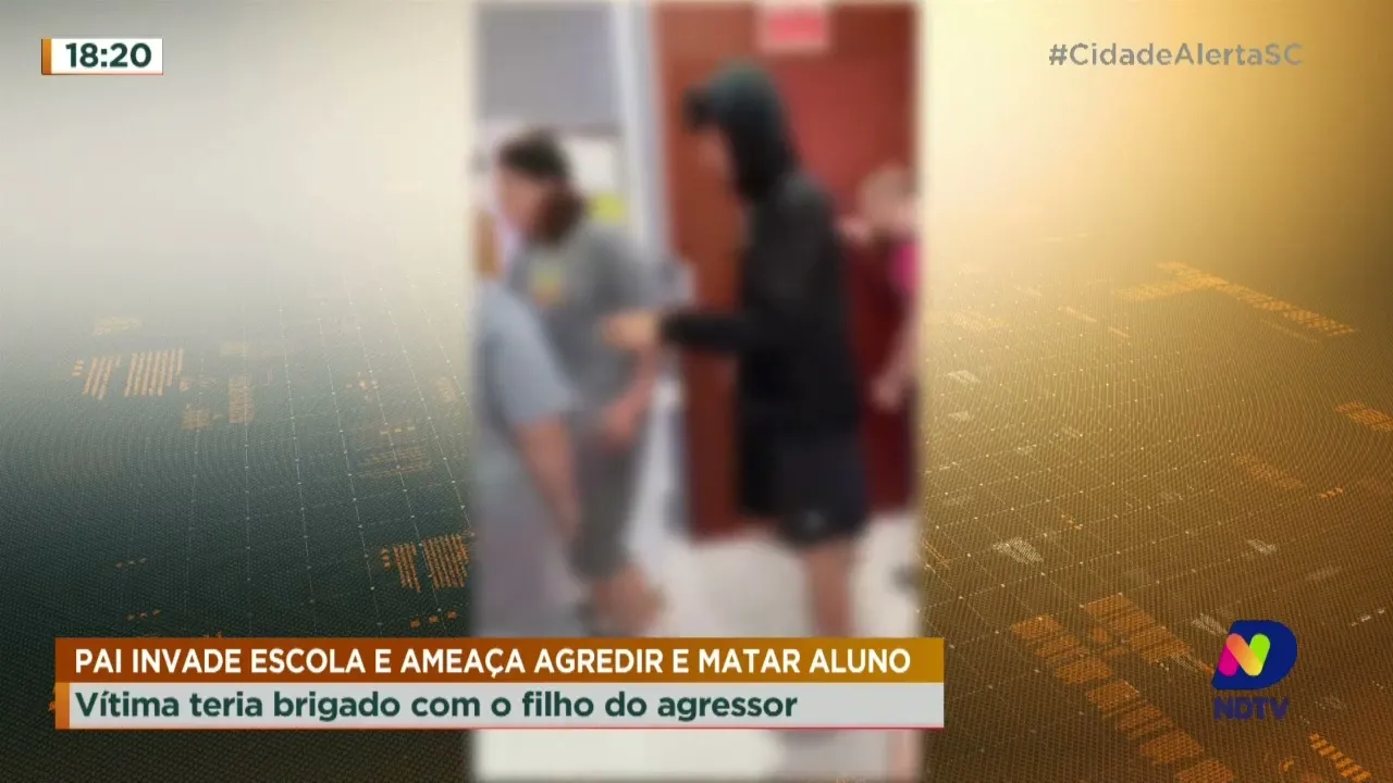 Pai invade escola e ameaça agredir e matar aluno. Vítima teria brigado com o filho do agressor