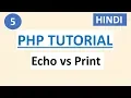 echo vs print statement PHP Tutorial for Beginners in HINDI