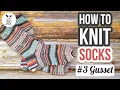 How to Knit Socks Gusset