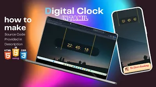 How To Create Digital Clock Using HTML CSS JavaScript Display Time Using JavaScript in Tamil