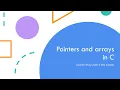 When pointers and arrays are not the same in C