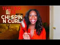 CHI SPIN CURL AUTOMATIC CURLER ON BLACK HAIR