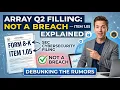 Array Q2 Filing Not a Breach Item 1 05 Explained