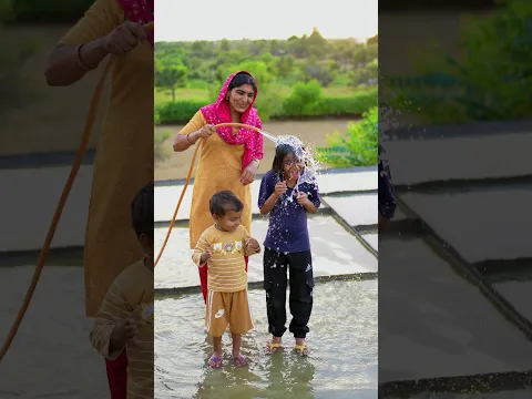 Mama ne bhai behen par pani dal diya #shorts