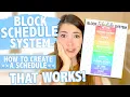 LIFE CHANGING Block Schedule System HOW TO CREATE A DAILY ROUTINE Productive Schedule With Kids