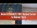 Review H VERSAILTEX 100 Blackout Curtains for Bedroom Thermal Insulated Blackout Curtains 84 inch L