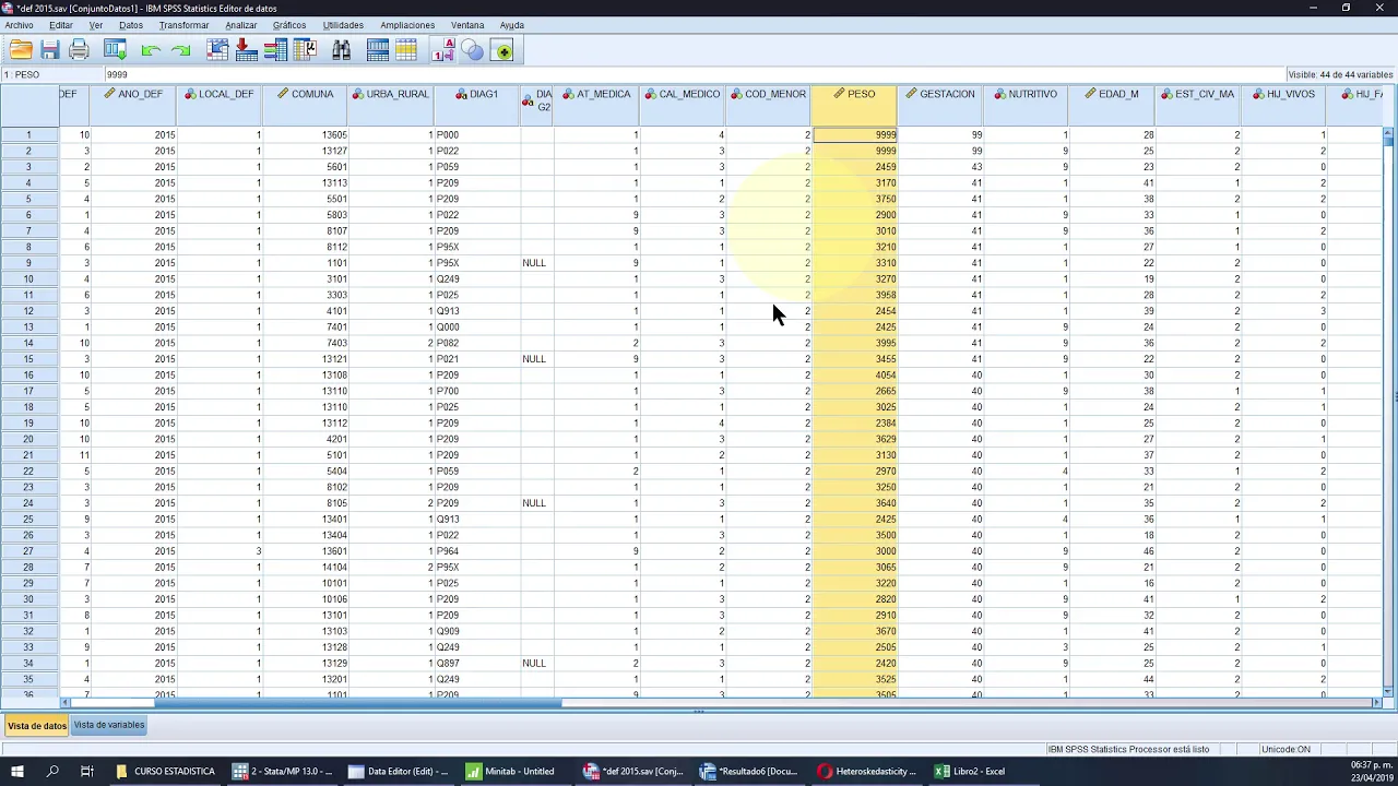 [POR LAS RAMAS] 2.1.1 Datos atípicos SPSS