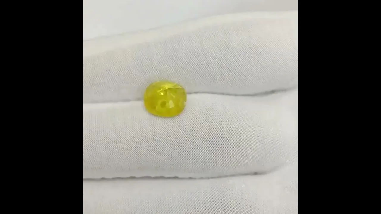 Natural Yellow Sapphire (Nigeria) (Heated) Cushion Faceted (6.74 Cts. / 7.50 Ratti)