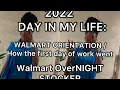 DAY IN MY LIFE WALMART ORIENTATION OVERNIGHT STOCKER FIRST DAY EPI 1