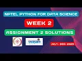 Nptel Python for Data Science Week 2 Assignment 2 Quiz Solutions July 2023 SWAYAM