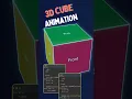 3D Rotating Cube Animation HTML CSS JavaScript