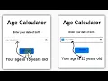 Creating an Age Calculator with HTML CSS and JavaScript Web Development Tutorial