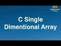 27 C Single Dimensional Array Online Training Download app from below link