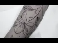 Lily Flowers tattoo process Fine Lines 3rl